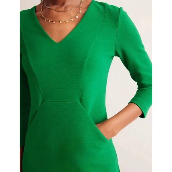 BODEN Bronte Ottoman Dress in Rich Emerald Regular Pockets US 14 A001763 - Picture 3 of 11